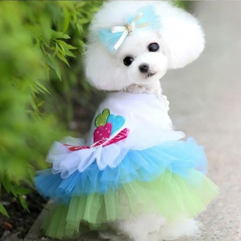 KFX-8686141 Spring and Summer Lightweight Dress for Small Dogs - Princess Style, Multiple Sizes Available