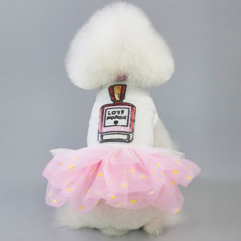 KFX-8686141 Spring and Summer Lightweight Dress for Small Dogs - Princess Style, Multiple Sizes Available