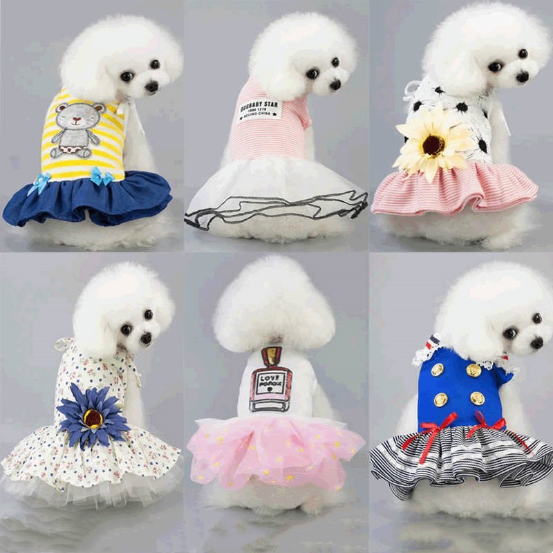 KFX-8686141 Spring and Summer Lightweight Dress for Small Dogs - Princess Style, Multiple Sizes Available