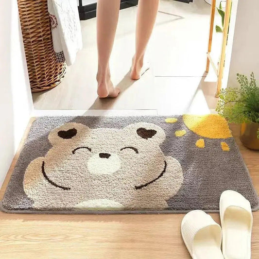 KFX-8718141 Cartoon Anime Bathroom Mat - Strong Absorbent, Non-slip, Stain-resistant, Various Patterns Available