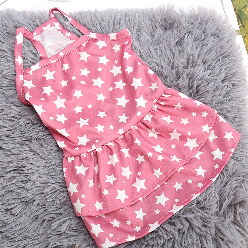 KFX-8718909 Breathable Polyester Skirt for Small Dogs and Cats - Floral and Heart Prints Available