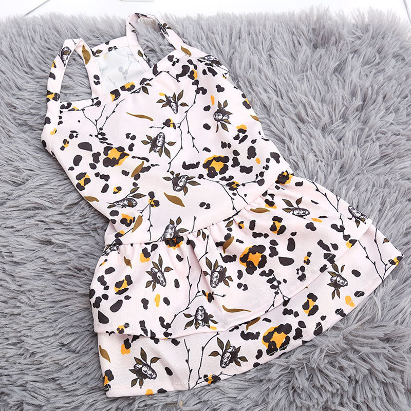 KFX-8718909 Breathable Polyester Skirt for Small Dogs and Cats - Floral and Heart Prints Available