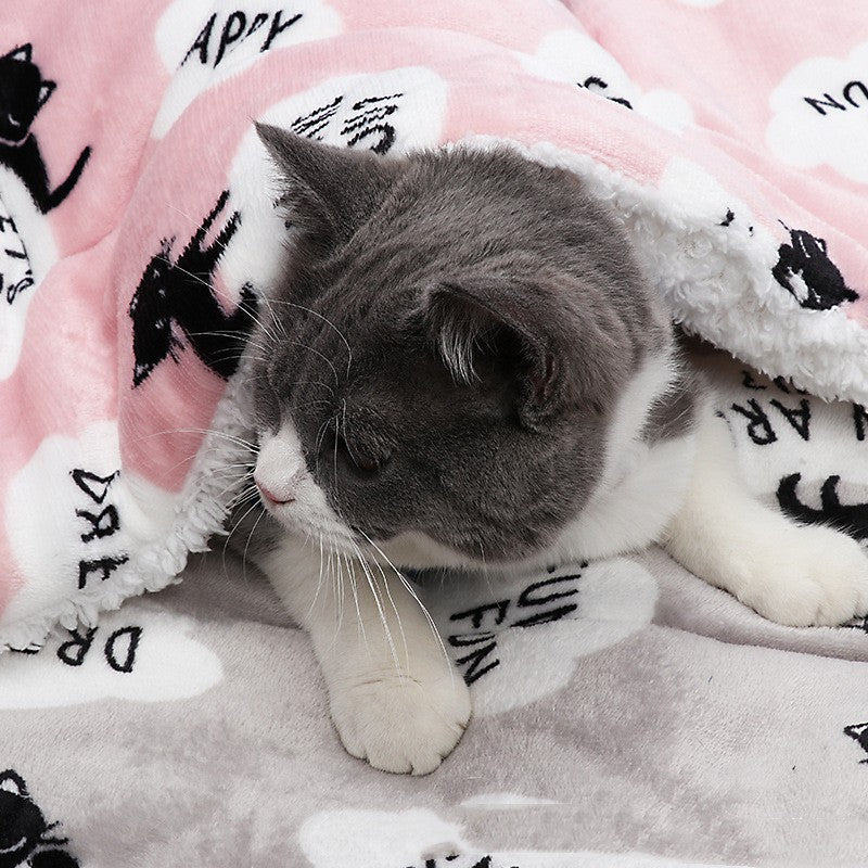 KFX-8750909 Thickened Lamb Velvet Mat for Dogs and Cats, Warm Universal Cushion for All Seasons