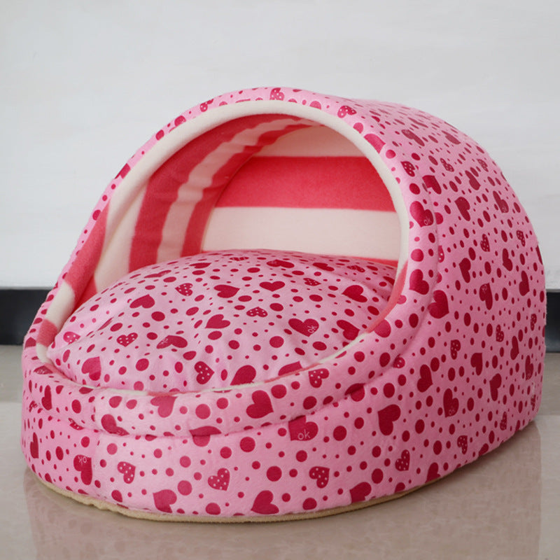 KFX-8802365 Autumn Removable & Washable Pet Nest with Non-Slip Bottom - Soft Plush, Multiple Sizes Available