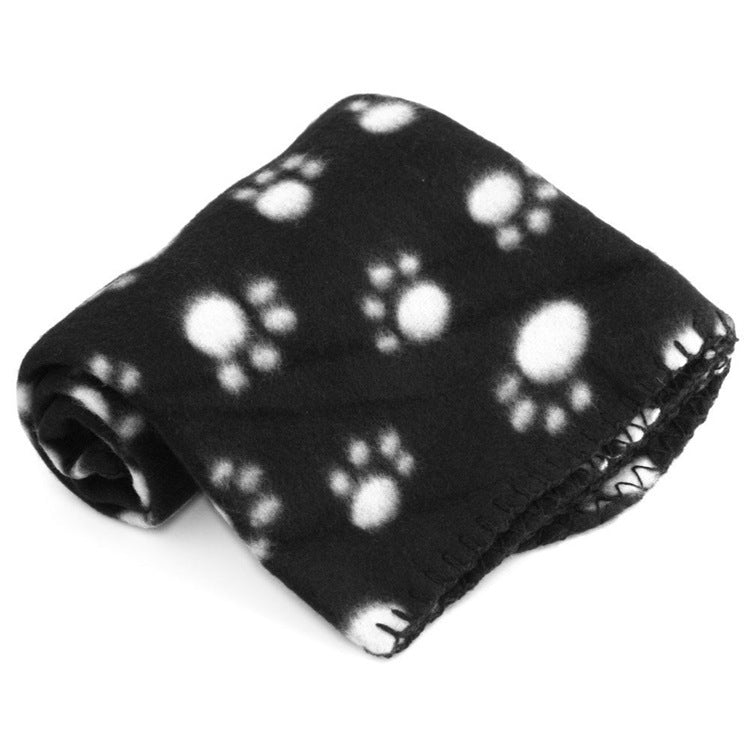 KFX-8816445 Double-Sided Pet Blanket with Paw Print Design, Soft and Durable for All Seasons