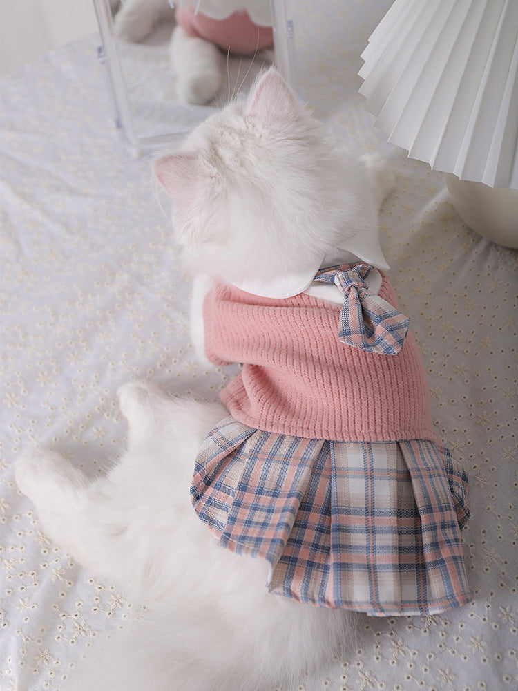 KFX-8849981 Charming Princess Style Dress for Female Pets - Available in Pink and Green