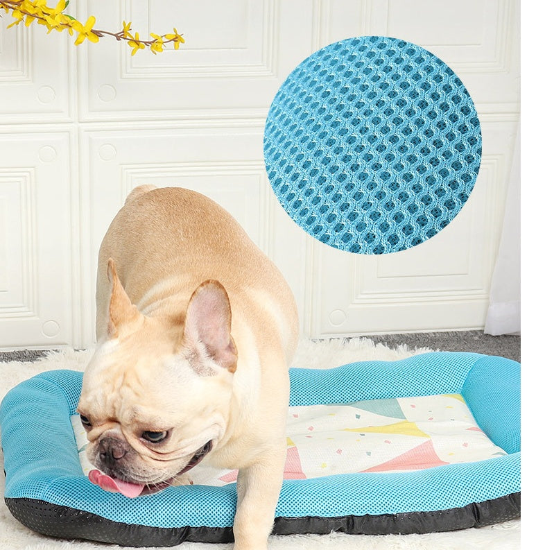 KFX-8900669 Cooling Pet Ice Mat in Blue, Yellow, Pink, Green - Sizes S, M, L Available