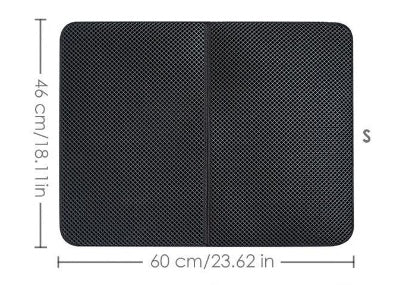 KFX-9013053 Waterproof Cat Litter Mat with Deep Holes, Nonslip EVA Material, Available in Small, Medium, Large Sizes