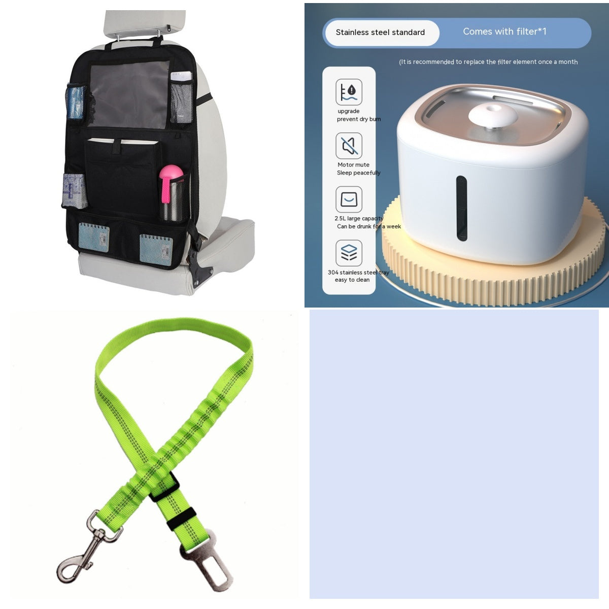 KFX-9045053 Automatic Pet Water Dispenser with Circulation and Optional Lighting