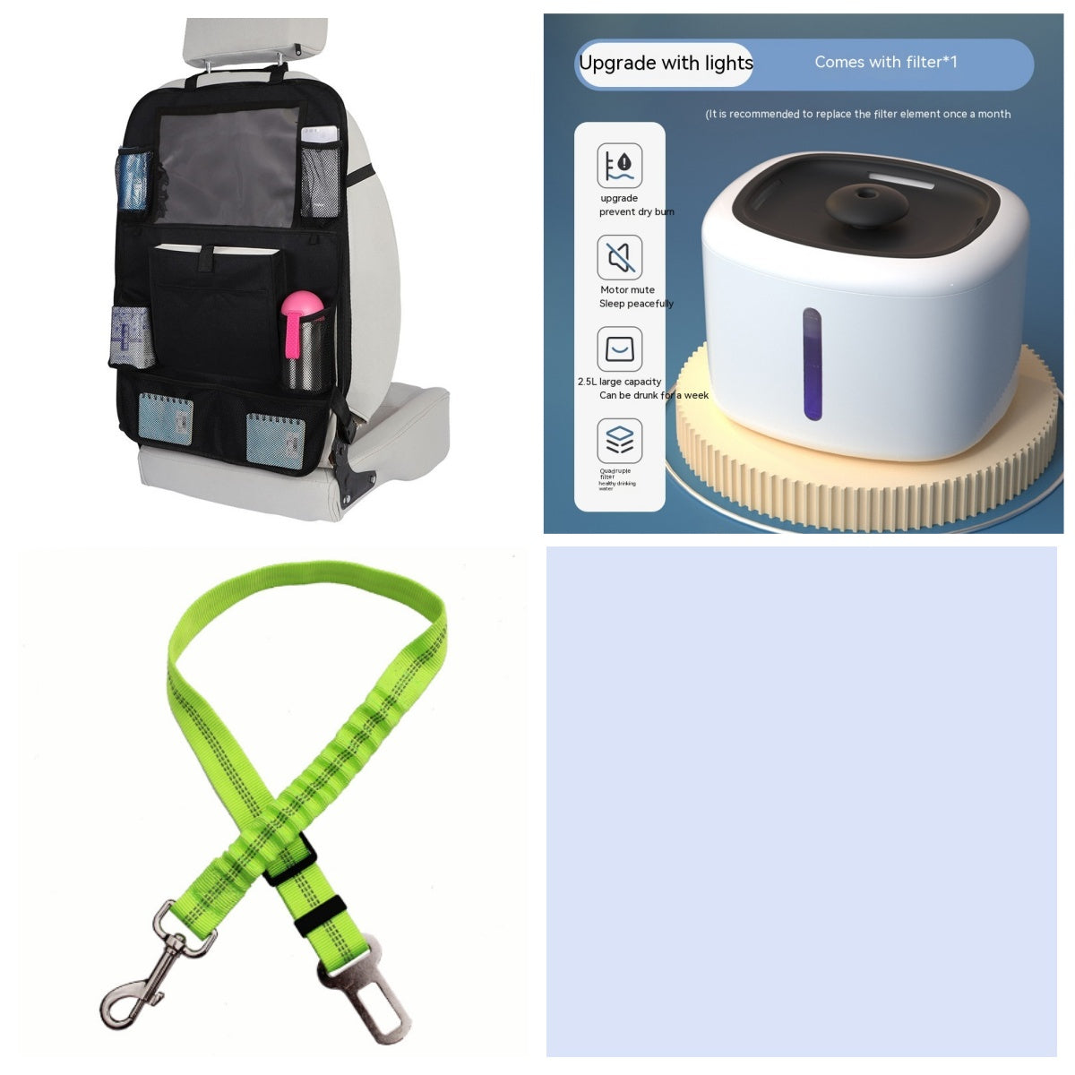 KFX-9045053 Automatic Pet Water Dispenser with Circulation and Optional Lighting