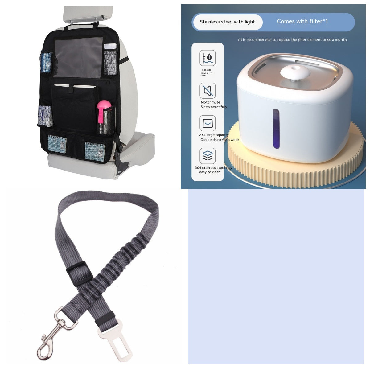 KFX-9045053 Automatic Pet Water Dispenser with Circulation and Optional Lighting