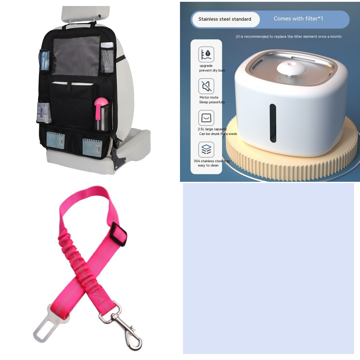 KFX-9045053 Automatic Pet Water Dispenser with Circulation and Optional Lighting