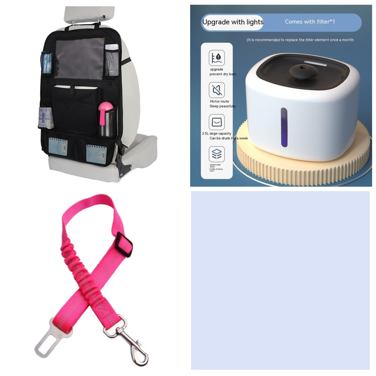 KFX-9045053 Automatic Pet Water Dispenser with Circulation and Optional Lighting