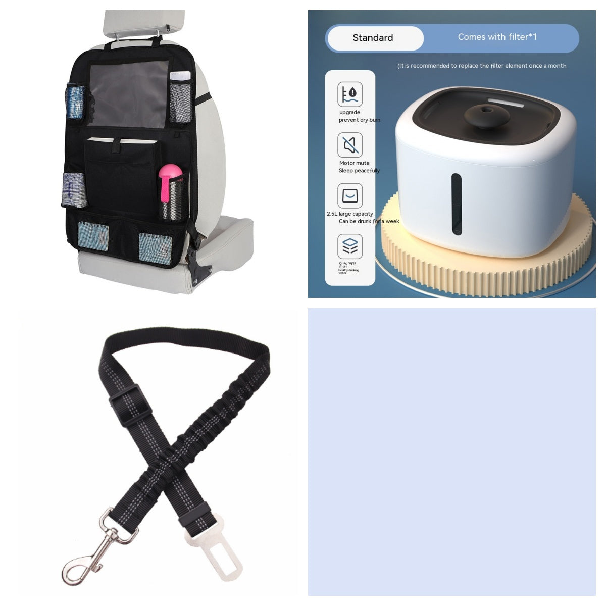 KFX-9045053 Automatic Pet Water Dispenser with Circulation and Optional Lighting