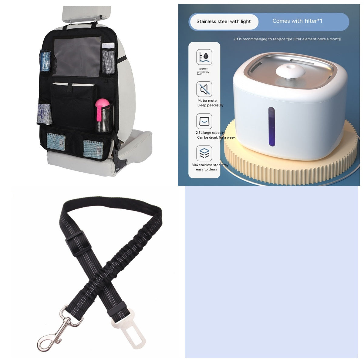 KFX-9045053 Automatic Pet Water Dispenser with Circulation and Optional Lighting