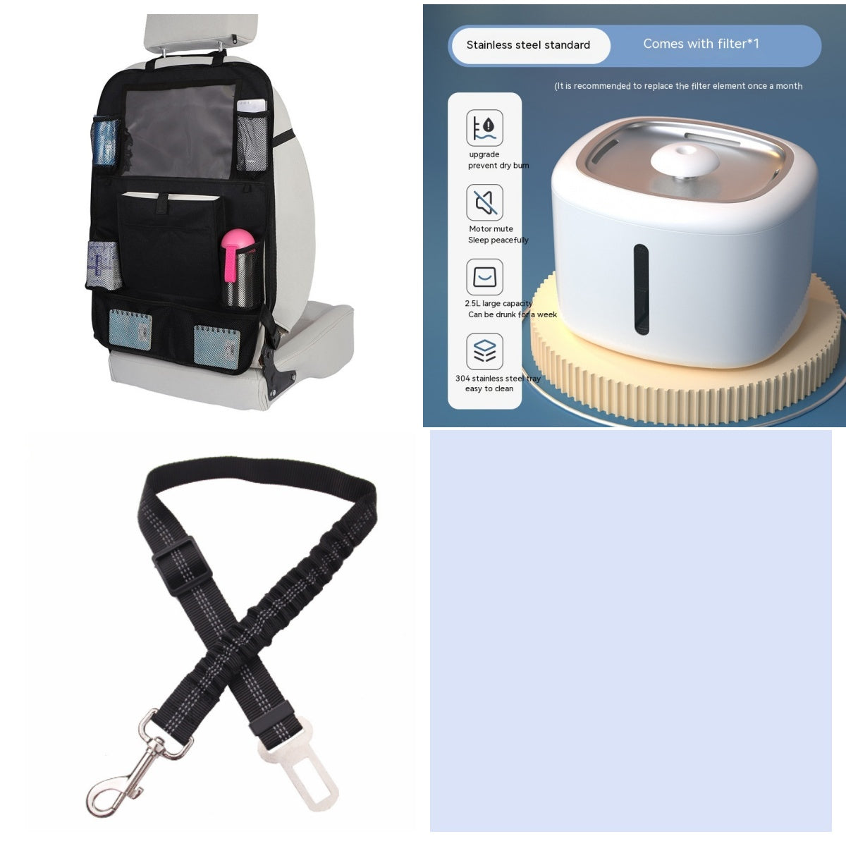 KFX-9045053 Automatic Pet Water Dispenser with Circulation and Optional Lighting