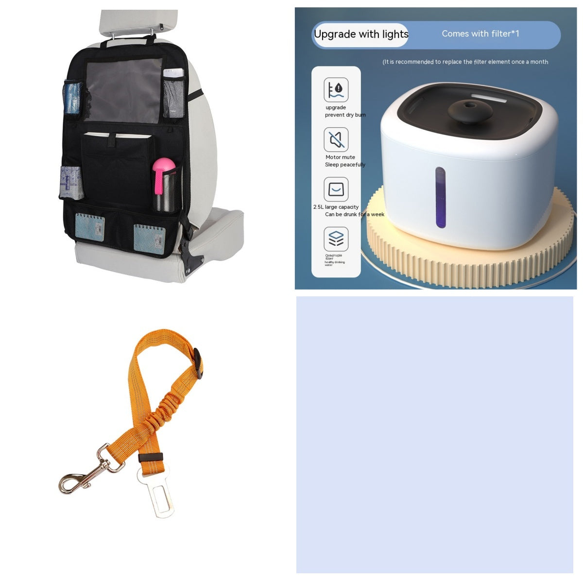 KFX-9045053 Automatic Pet Water Dispenser with Circulation and Optional Lighting