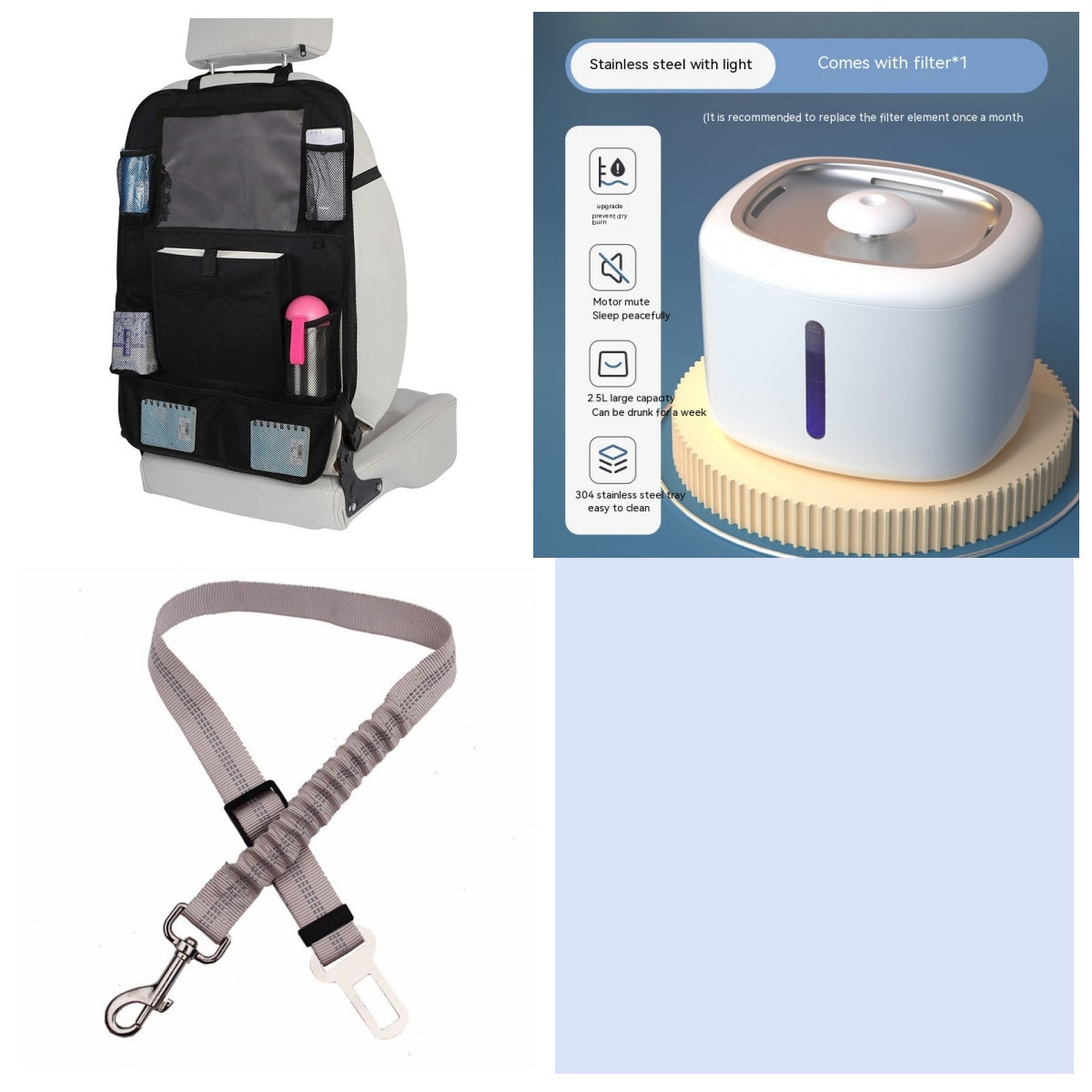 KFX-9045053 Automatic Pet Water Dispenser with Circulation and Optional Lighting