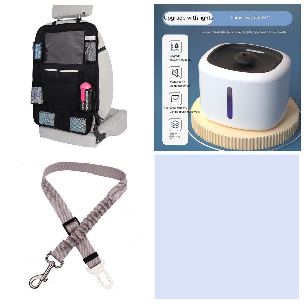 KFX-9045053 Automatic Pet Water Dispenser with Circulation and Optional Lighting