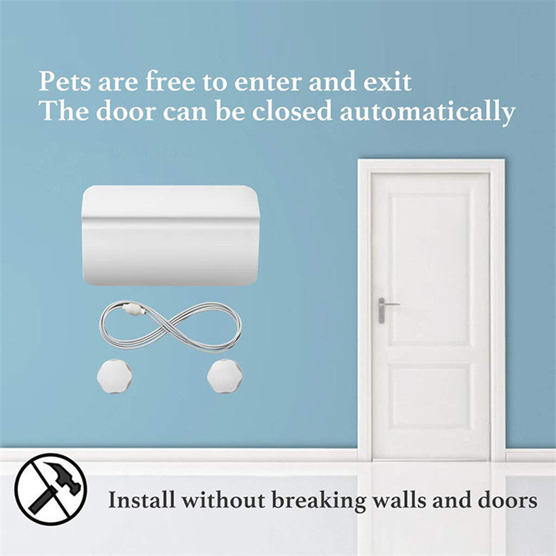 KFX-9067709 Pet Door with Adjustable Entry and Exit Direction - Large White, 25*14*3.5CM