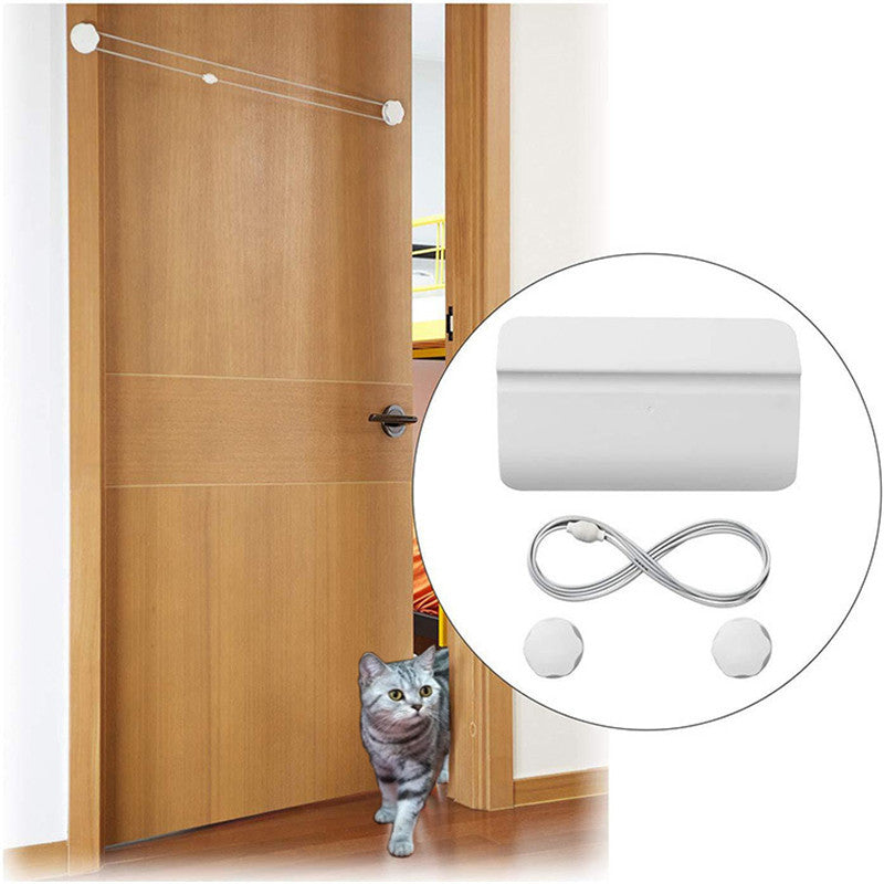 KFX-9067709 Pet Door with Adjustable Entry and Exit Direction - Large White, 25*14*3.5CM