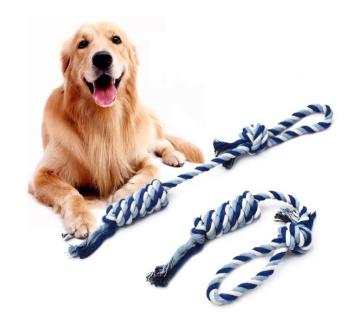 KFX-9157437 Cotton Rope Knot Toy for Molar Teeth Cleaning 50cm