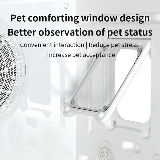 KFX-924307 Eco-Friendly 70L Pet Blow Dryer for Cats and Dogs, Adjustable Temp & Time, 4-Speed Fan