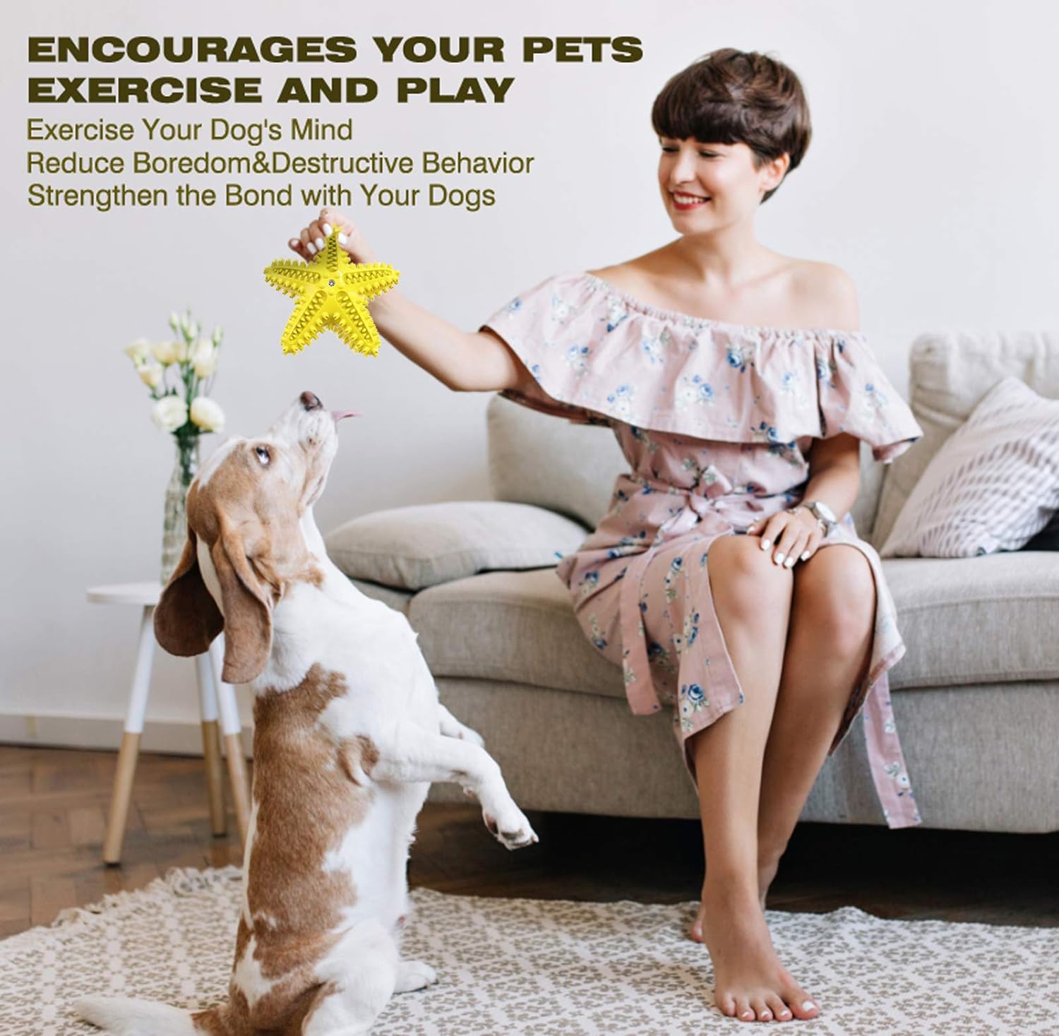 KFX-9264317 Natural Toothbrush for Small and Medium Dogs - Effective Teeth Cleaning Tool