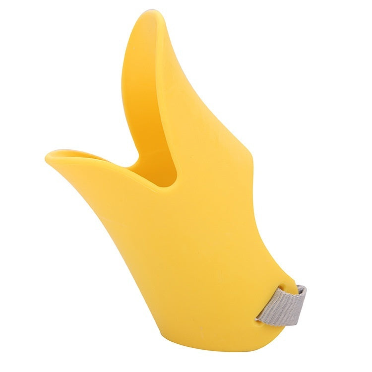 KFX-9271869 Silicone Duckbilled Dog Mask Sleeve - Anti-Bite and Anti-Drink, Available in Bright Yellow, Pink, Brown