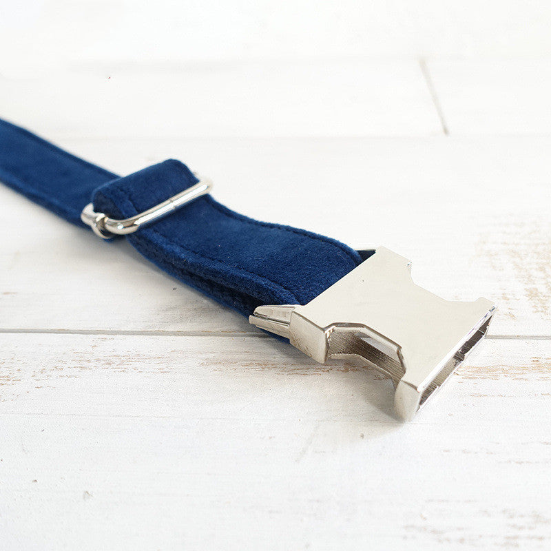 KFX-9285949 Customizable Yellow Velvet Adjustable Polyester Dog Collar