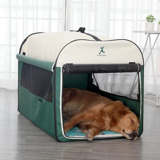 KFX-9333181 Outdoor Detachable Canvas Dog House Tent - All Weather & Anti-Mosquito Design
