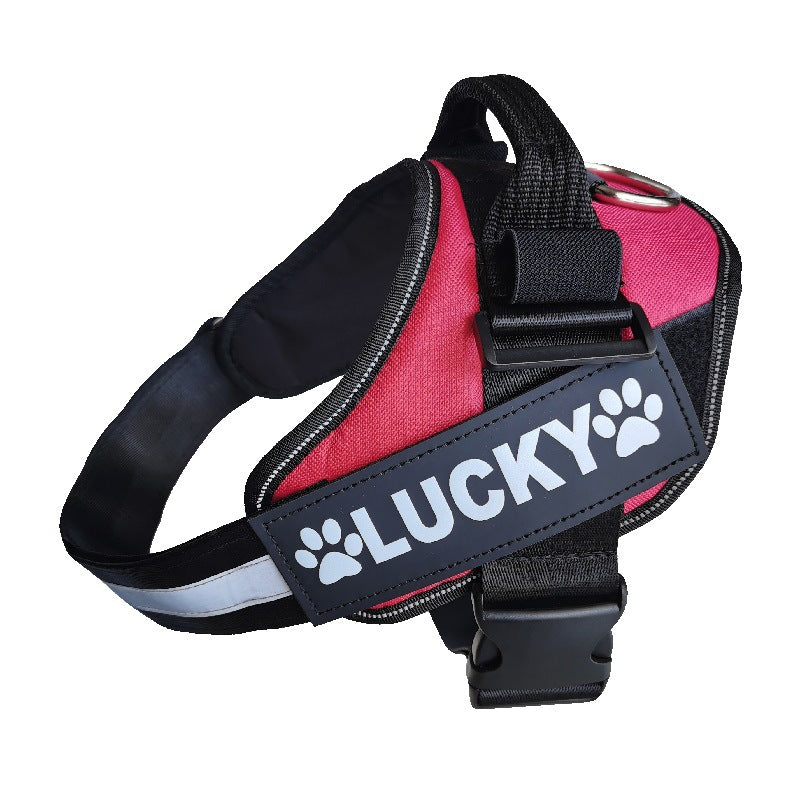 KFX-9384253 Dog Chest Strap with DO NOT PET Sign - White Text on Black Background