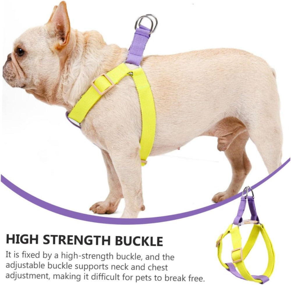 KFX-9429309 Lightweight No-Pull Dog Harness and Leash Set for Small Breeds, Ideal for French Bulldogs and Chihuahuas