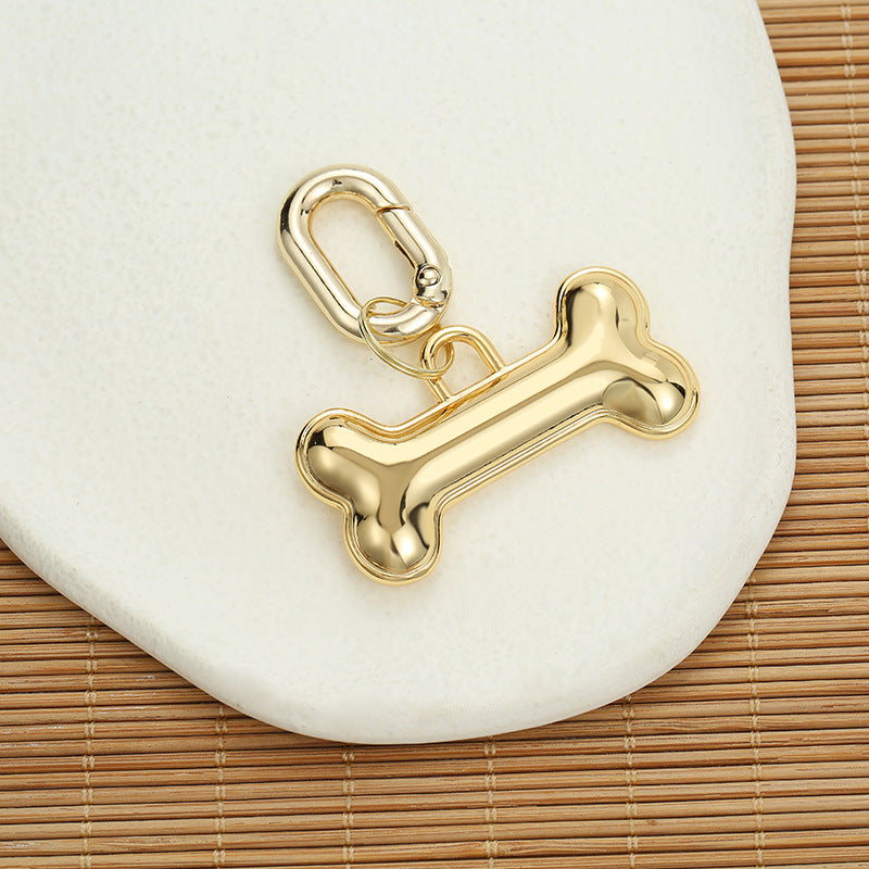KFX-9449789 Engraved Gold Bone Dog Identification Tag – Durable Alloy Pet ID Card