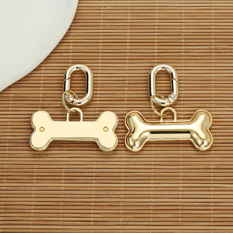 KFX-9449789 Engraved Gold Bone Dog Identification Tag – Durable Alloy Pet ID Card