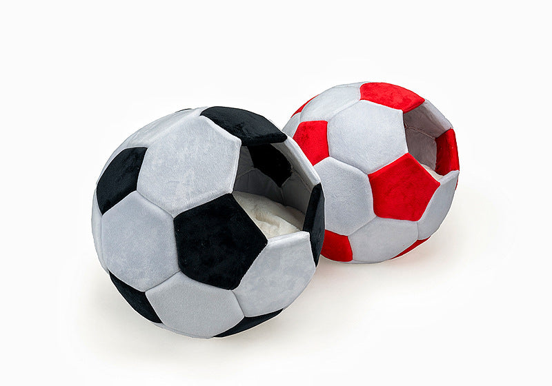 KFX-9497021 Four Seasons General Creative Cat Nest - Super Soft Plush, Black/White & Red/White, Small 40cm & Large 45cm