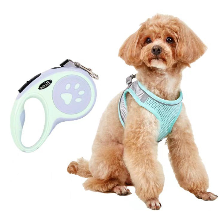 KFX-9527613 Breathable Polyester Dog Leash with Chest Strap for Small Breeds