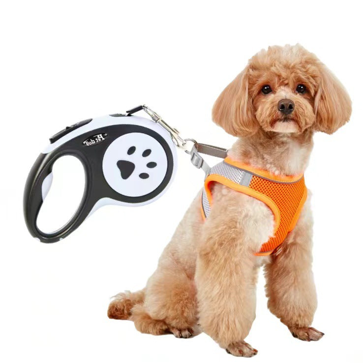 KFX-9527613 Breathable Polyester Dog Leash with Chest Strap for Small Breeds
