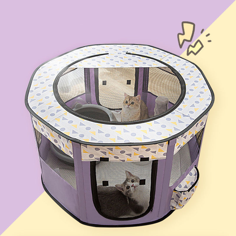 KFX-9693629 Cat Delivery Room Folding Tent - Fully Enclosed Design in Multiple Sizes