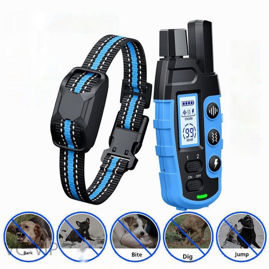 KFX-9730621 Remote Control Electric Dog Training Collar with Bark Stop Function, 1000m and 2000m Range Options