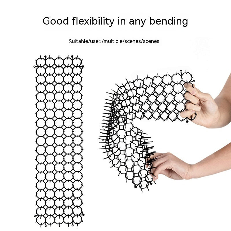 KFX-9828925 Cat-Proof Repellent Mat for Balconies and Gardens - 13x49cm Anti-Aging Polyethylene Stinger Pads