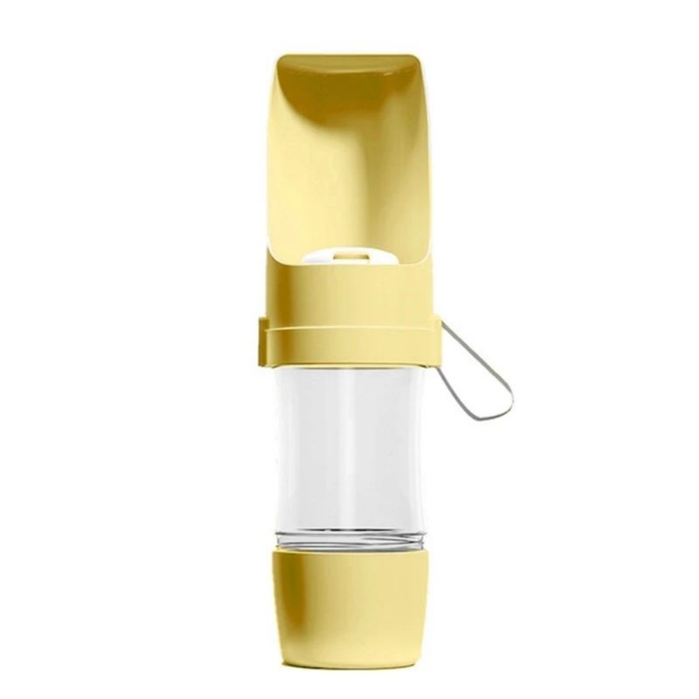 KFX-9897021 Portable Dog Water Bottle with Foldable Bowl - 450ml Capacity for Outdoor Adventures