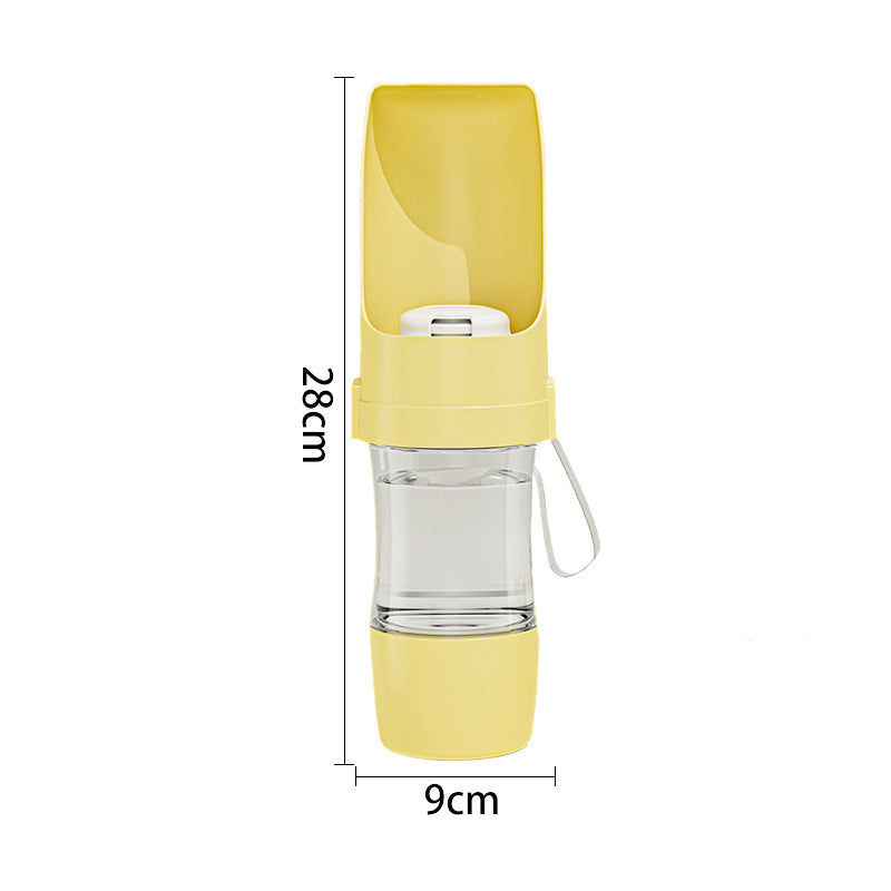 KFX-9897021 Portable Dog Water Bottle with Foldable Bowl - 450ml Capacity for Outdoor Adventures