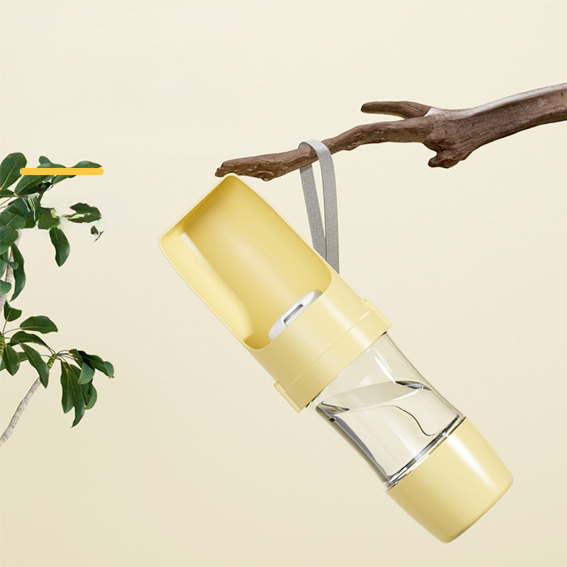 KFX-9897021 Portable Dog Water Bottle with Foldable Bowl - 450ml Capacity for Outdoor Adventures