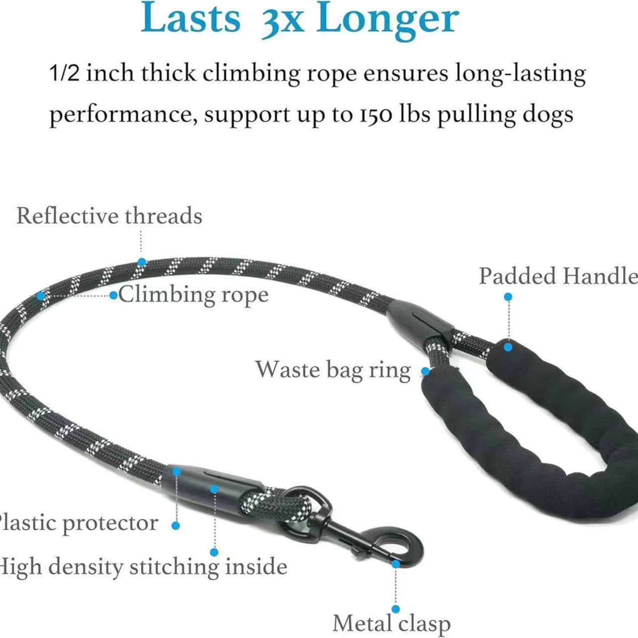 KFX-9941309 Explosion-Proof Retractable Dog Leash in Multiple Colors - Durable Nylon Design